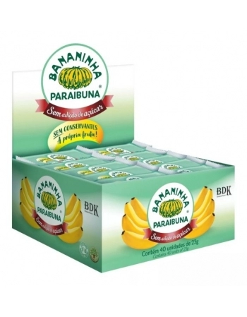BANANINHA SEM ACUCAR 40 X 23G - BANANINHA PARAIBUNA