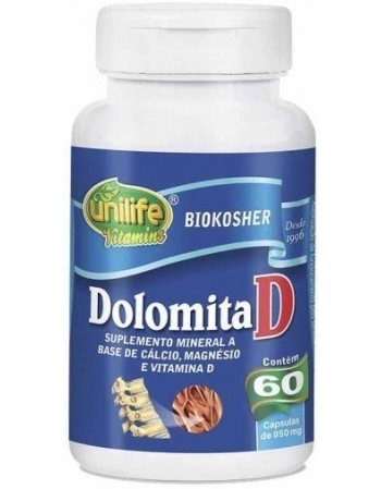 DOLOMITA \'D\' 950MG - 60CAPS - UNILIFE