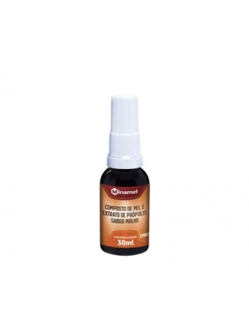 SPRAY MEL E EXTRATO PROPOLIS SABOR MALVA 30ML - MINAMEL
