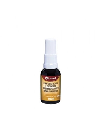SPRAY MEL PROPOLIS SABOR ROMÃ E GENGIBRE 30ML - MINAMEL