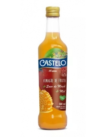 VINAGRE FRUTA MACA C/ SUCO MACA E MEL - 410.013 - CASTELO