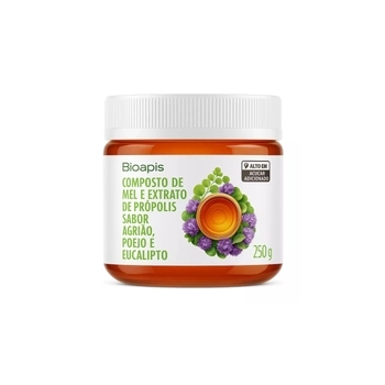 COMPOSTO DE MEL E EXT. DE PRÓP. SABOR AGRIÃO, POEJO E EUCALIPTO POTE PET 250G - MINAMEL