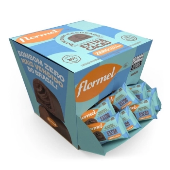 BOMBOM RECH CREME EXTRA CACAU ZERO 18X12G FLORMEL 13764