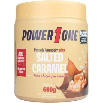 PASTA DE AMEND. SALTED CARAMEL 600G - POWER ONE