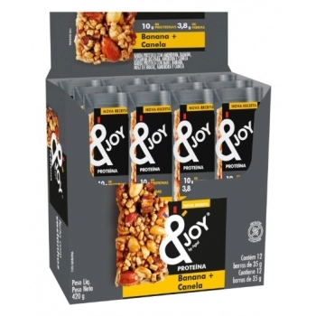 BARRA &JOY C/ PROT. DISPLAY 12X35G BANANA E CANELA - ENOVA (223463)