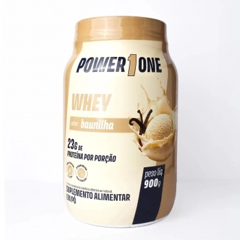 WHEY PROTEIN CONCENTRADO 23G BAUNILHA 900G - POWER ONE