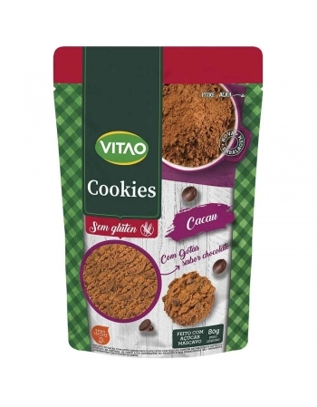 COOKIES S/ GLUTEN CACAU 80G -VITAO 460