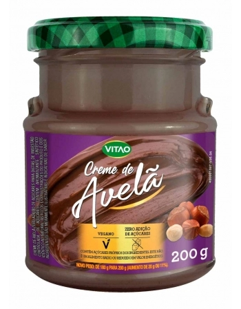 CREME DE AVELA VEGANO ZERO 200G - VITAO 20058