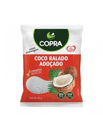 COCO RALADO FINO UMIDO E ADOÇADO 50GR - COPRA